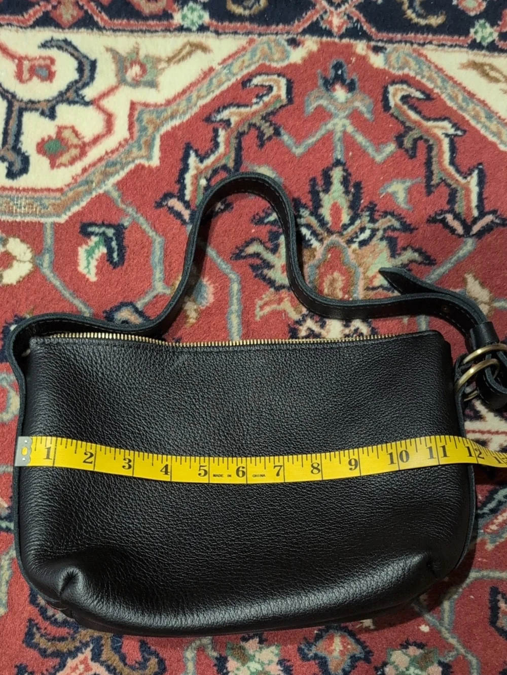 Small Slouchy Bag By Portland Leather Goods In Pebbled Black Leather - Picture 12 of 14